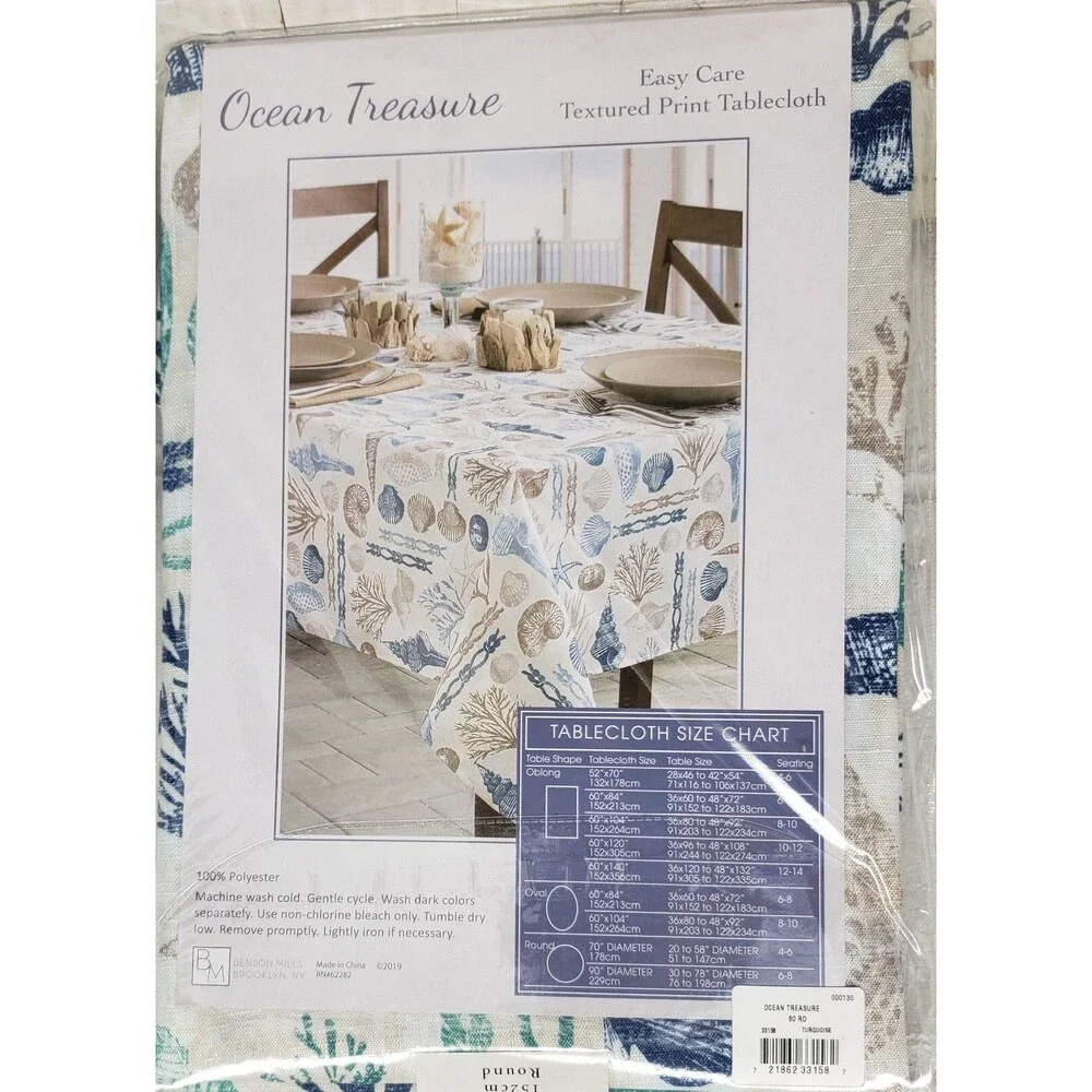 Printed Fabric Tablecloth 60